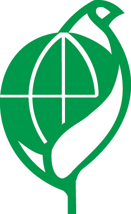 綠色葉片搭配白色線條構成的旅遊標誌，象徵永續旅遊、自然與友善觀光，是旅遊相關單位常用的官方識別圖案。